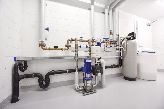 a Water Softener Is Installed in a Home